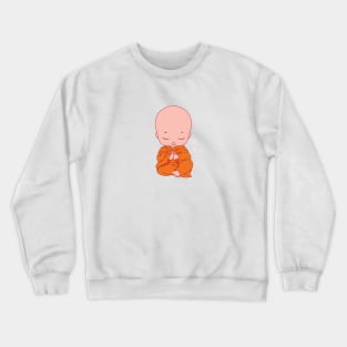 Zen buddah baby - peace and calm and love message Crewneck Sweatshirt